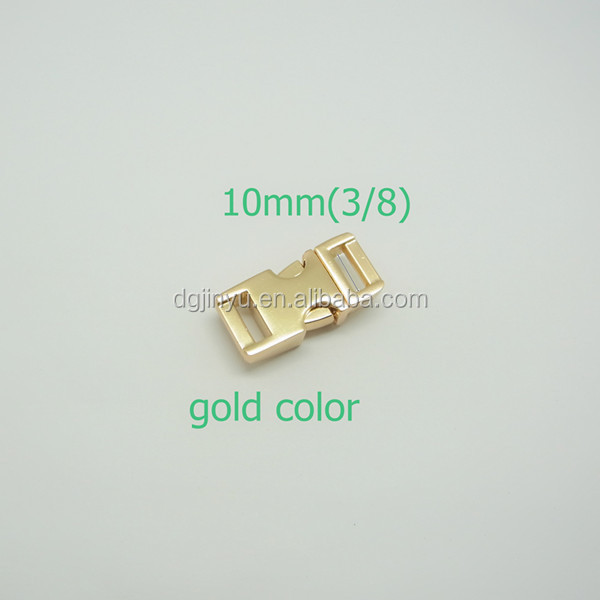 3/4金属亜鉛合金バックル、 輪郭を描かれたサイドリリースバックル金属ゴールドカラーで仕入れ・メーカー・工場