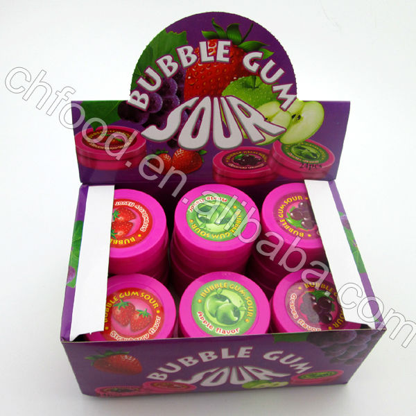 Sour Bubble Gum With Powder