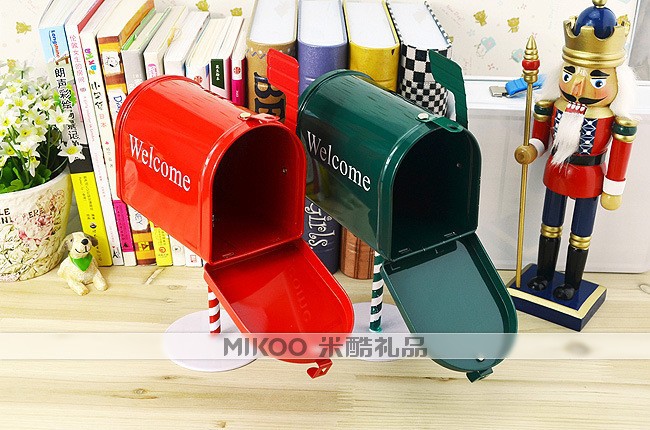 スタイルのヴィラガーデンメールボックス2014年歓迎赤ユニオンフラッグアートウェアギフト金属製のメールボックス問屋・仕入れ・卸・卸売り