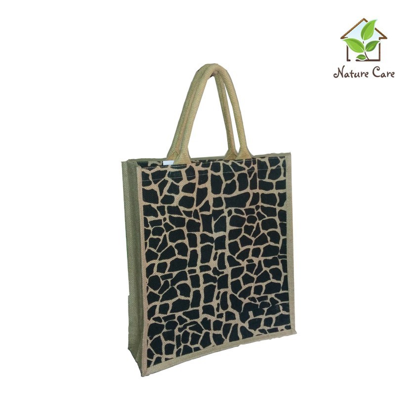Well Printed Cotton Handle Jute Bags/jute Bag Shopping Buy Jute