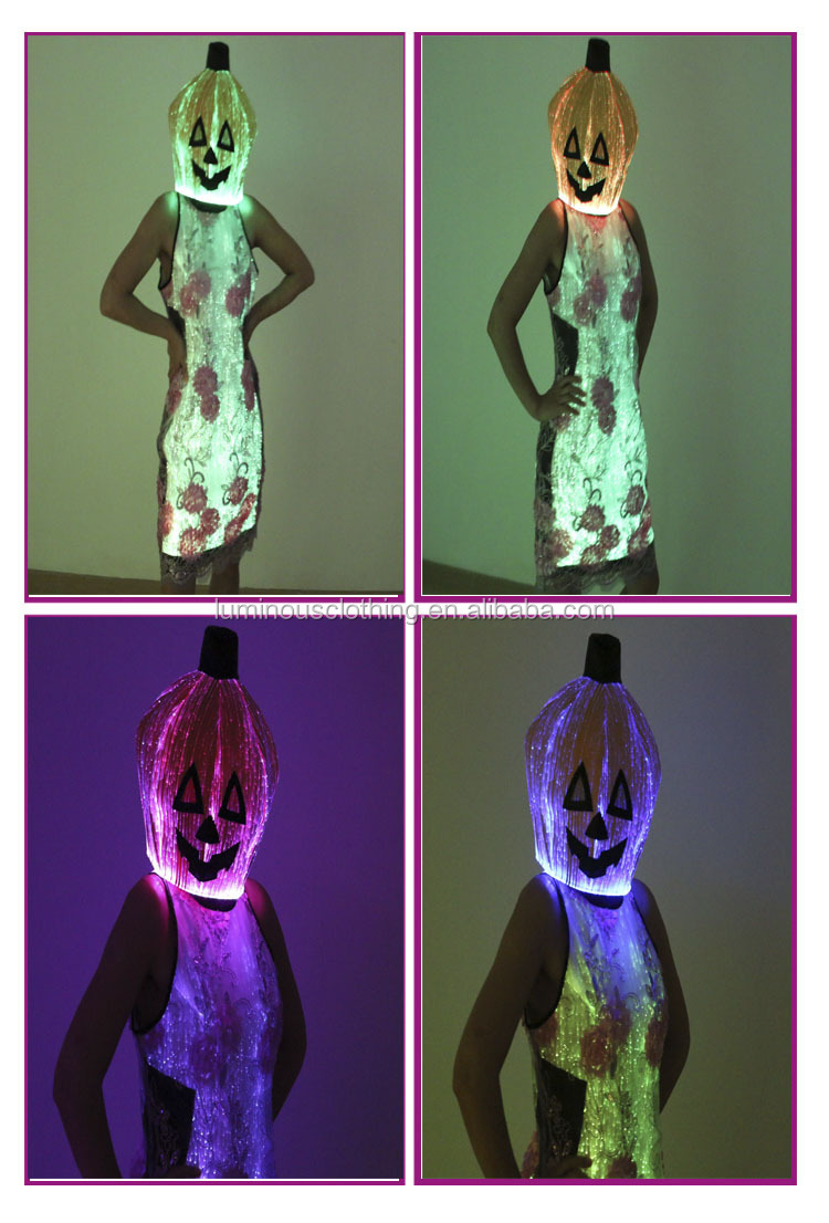 新商品、 ファッション2015光ファイバーled商業ハロウィーンの飾り仕入れ・メーカー・工場