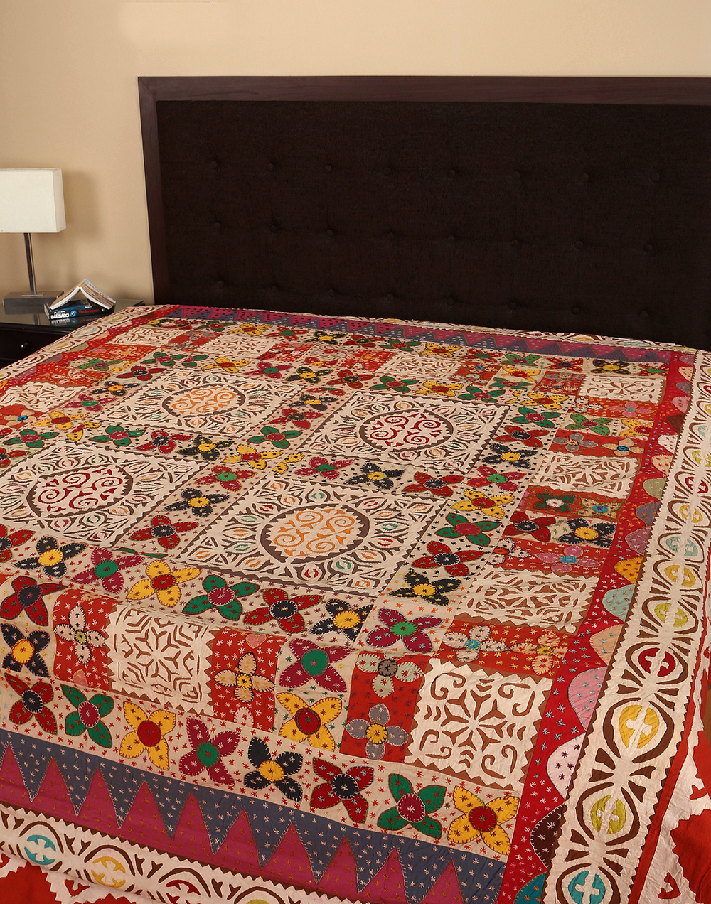 Sprei, etnische spreien, kerst spreien, elegante patch werk ... Zijde katoen sprei