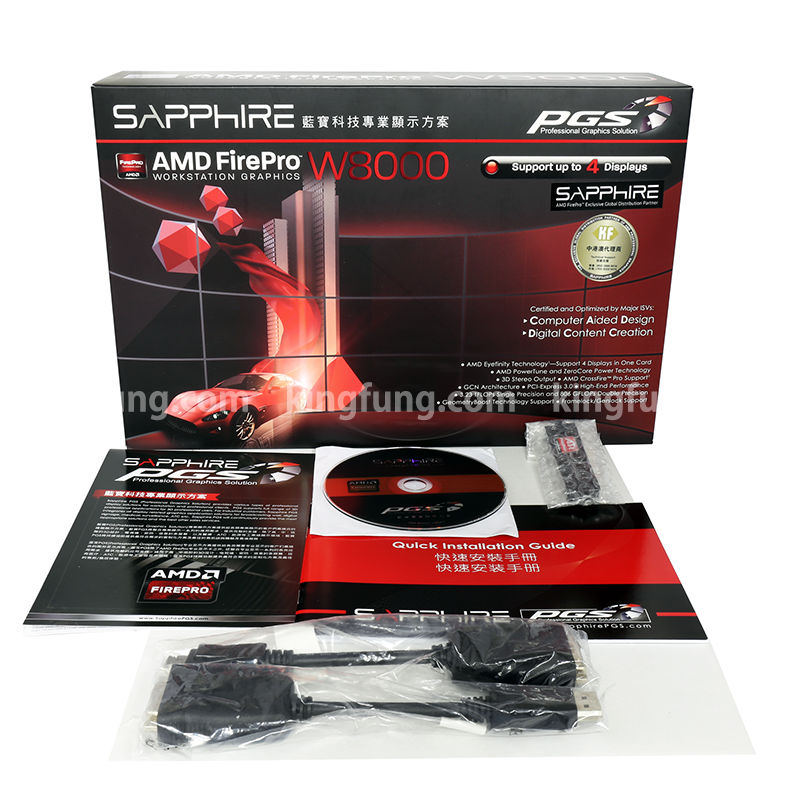 Amdfireprow80004g256ビットgddr5900mhzpci-e3.016dpdisplayport設計グラフィックカード問屋・仕入れ・卸・卸売り