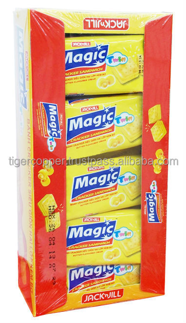 MAGIC TWIN CRACKER SANDWICH BUTTER FLAVOURED CREAM BOX 210G/MAGIC COOKIES/MAGIC BISCUITS