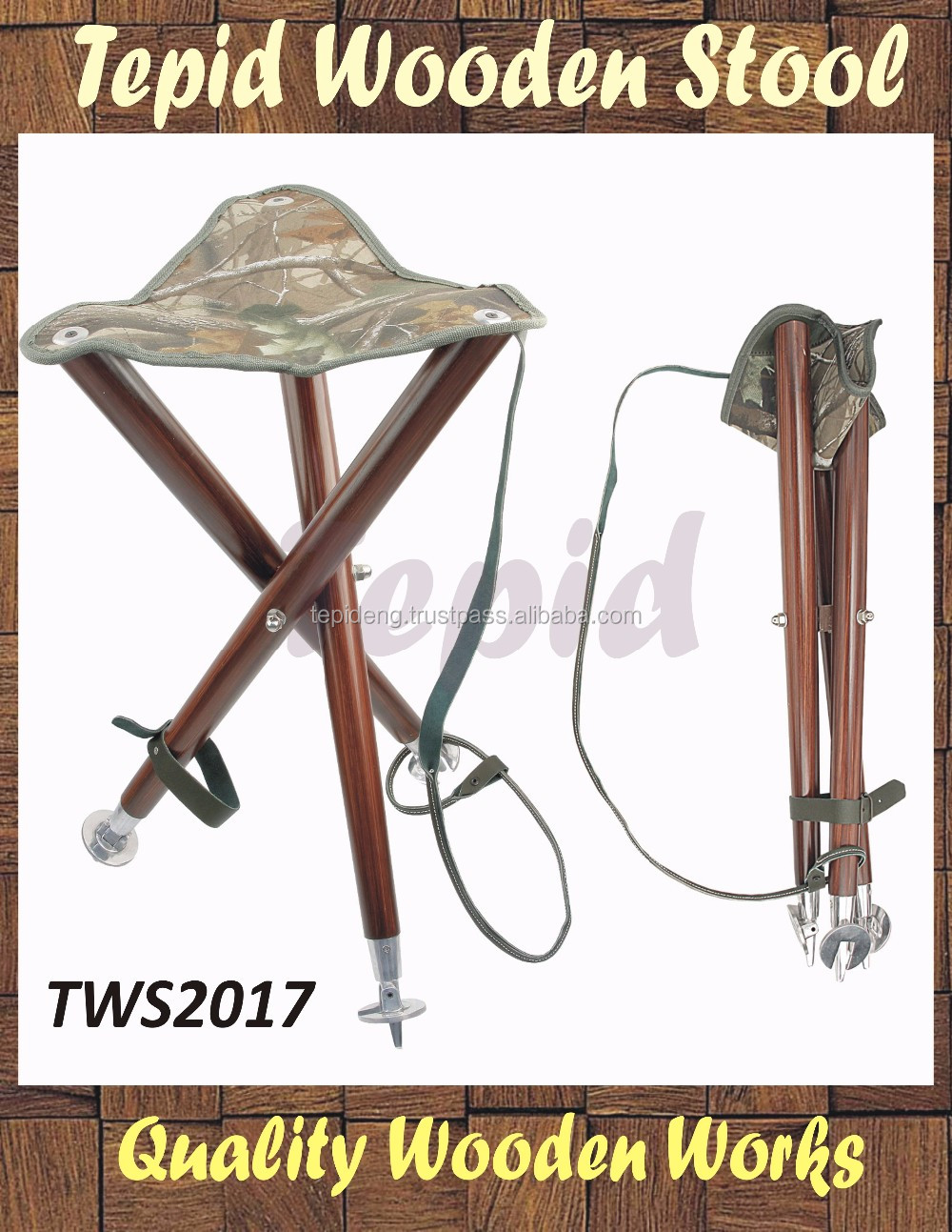 品質木製スツール| fourpod木製スツール用キャンプ|三脚木製スツール用狩猟|仕入れ・メーカー・工場