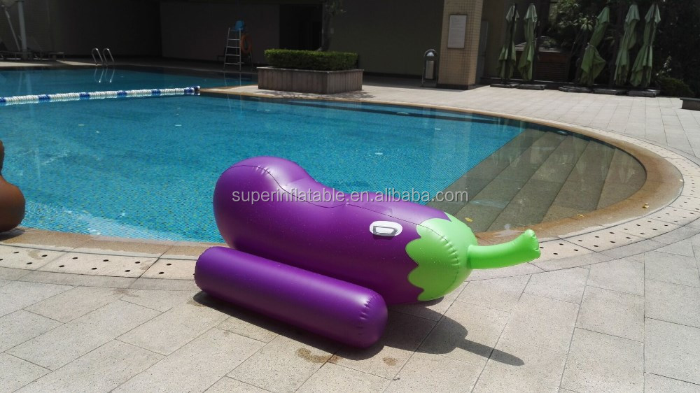 Inflatable Giant Eggplant Rider Pool Float Buy High Quality Inflatable Float,Inflatable Pool