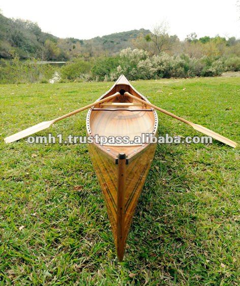 WOODEN REAL CANOE 18' Wooden Canoe