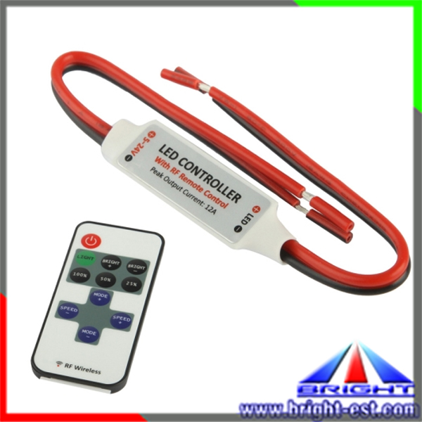 led dimmer switch controller, mini led controller dimmer, DC2.1mm RF led controller for led strip light