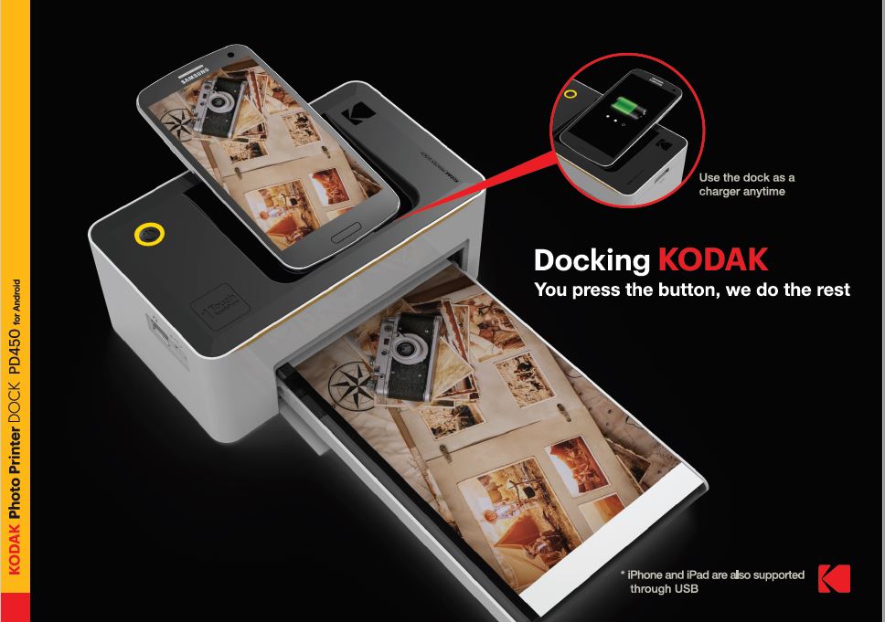 [kodak Photo Printer Dock]pd480/pd450 Docking,Portable,Mini Size