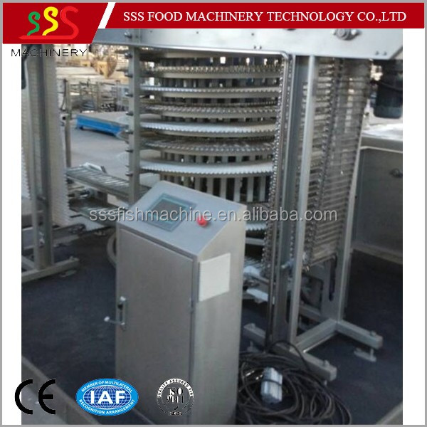 High Quality Spiral Freezer IQF Freezer for Fish Shrimp Meat Chicken Cake Seafood