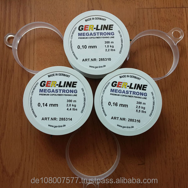 スポーツフィッシングライン、 ドイツで作られたナイロン釣り糸megastrong- ソフト0.10-0.60mm300メートル問屋・仕入れ・卸・卸売り