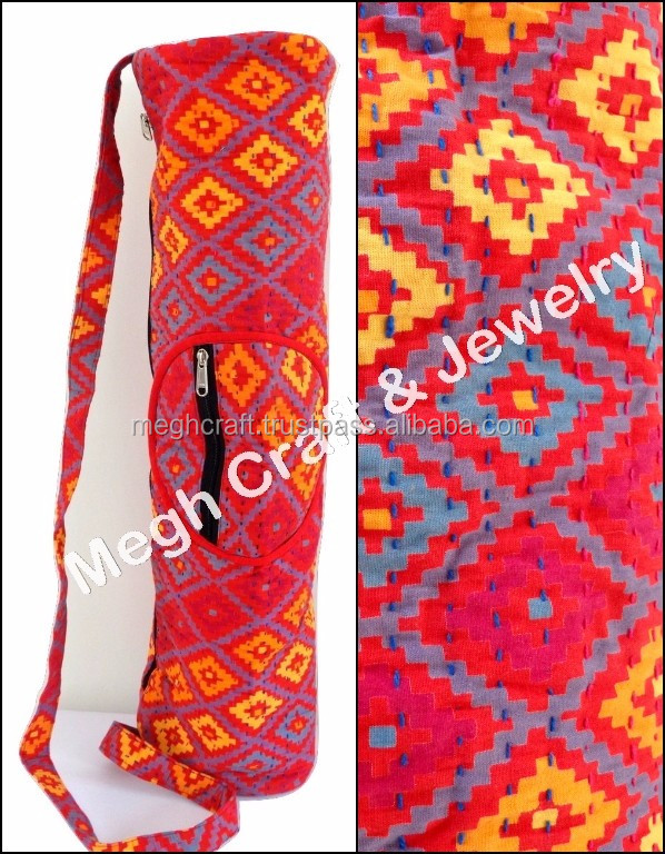 Indian Designer Gymnastic Yoga Mat Cross Body Yoga Mat Bag Unisex