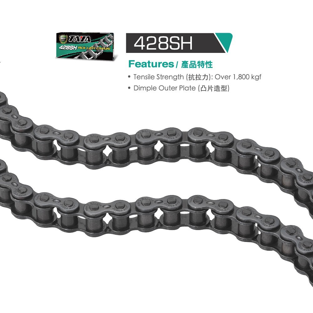 taya-chain-motorcycle-chain-428sh-tensile-strength-with-good-price