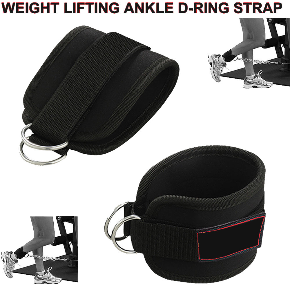 Weight Lifting Ankle Straps D Ring Pair,Ankle High Gym Quality D Ring