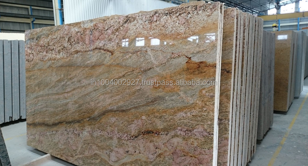 Imperial Gold Trending Hot Products Granite Slabs In Brushed Honed