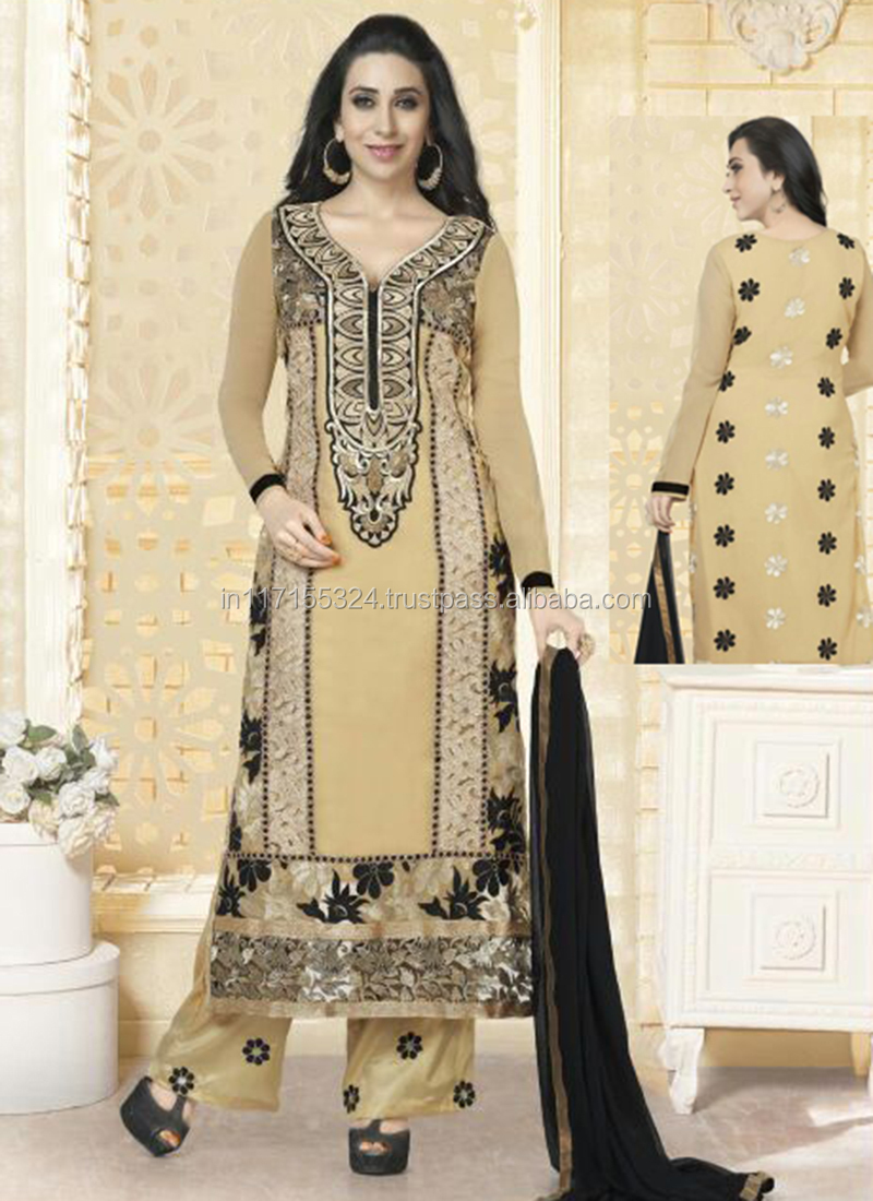 Indiase bollywood actrice karishma kapoor nieuwe stijl stof oranje ...