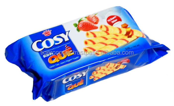 COSY WAFER ROLL WITH CHOCOLATE CREAM FILLING BAG 160G