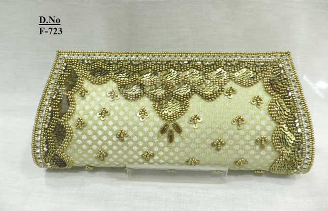 金色のビーズワーク手クラッチの財布仕入れ・メーカー・工場