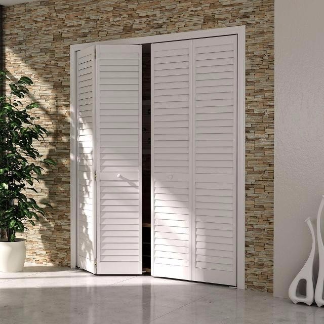 White Prefinished Interior Wooden Louvered Closet Doors Buy