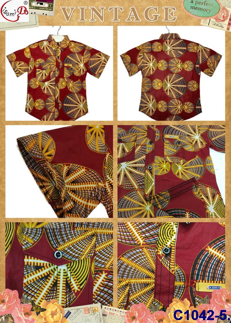 C1042月ベストセラー高品質カスタムプリントdashikiシャツ簡単洗浄緩い柔らかい快適なワックス布用子供仕入れ・メーカー・工場