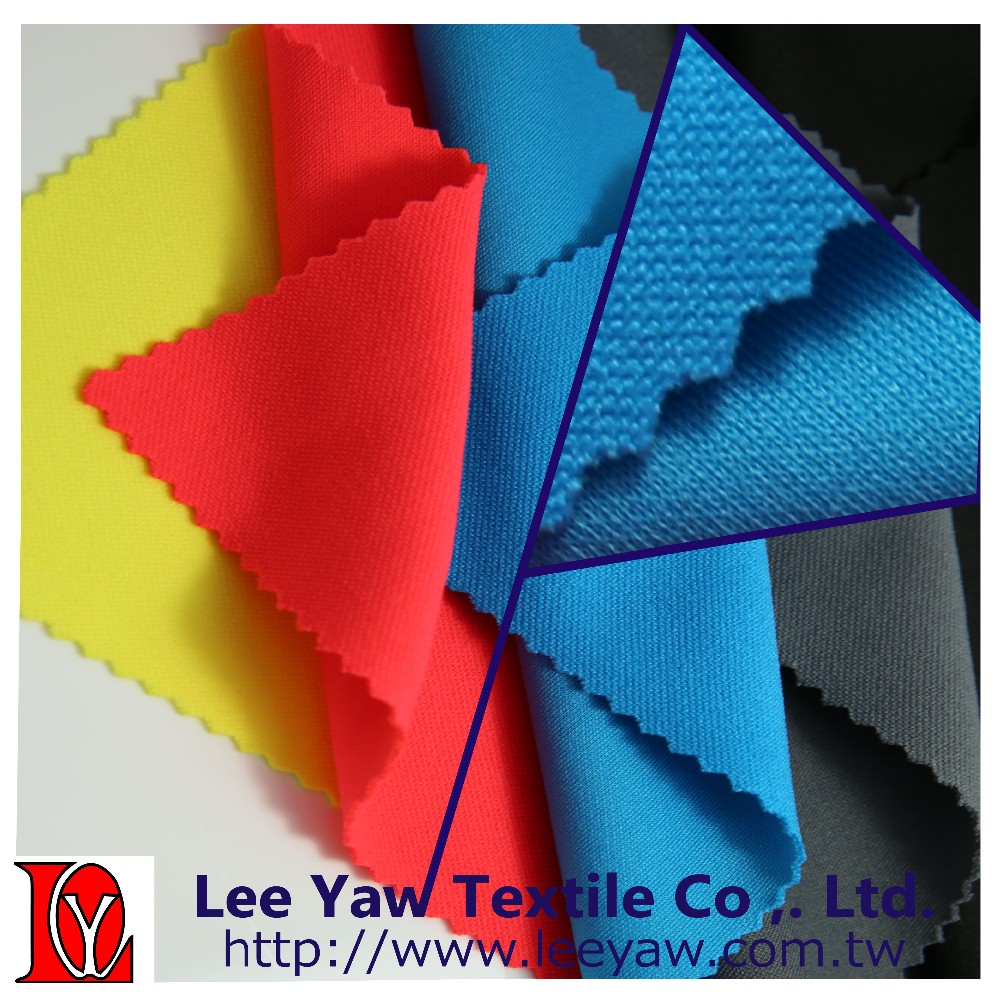 100 Polyester Interlock Pique Fabric With Mechanical 4 Way Stretch