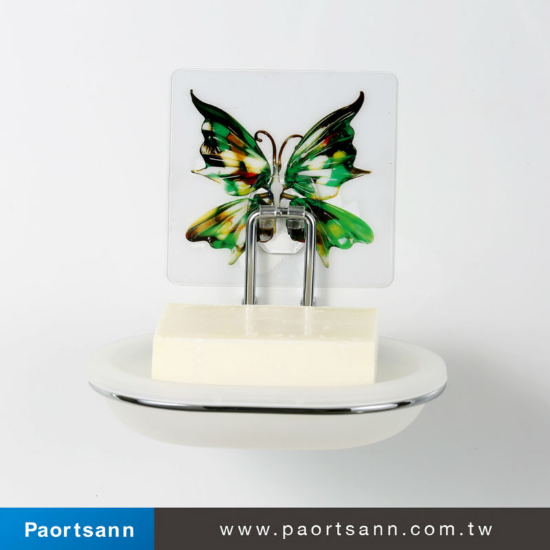 プラスチック製の強力な吸盤石鹸箱/壁スティック台所のためのプラスチック製のソープディッシュ仕入れ・メーカー・工場
