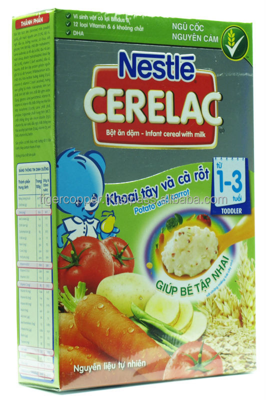 NESTLE CERELAC VEGETABLE AND PUMPKIN INFANT CEREAL WITH MILK BOX 200G Packing: 24 boxes * carton