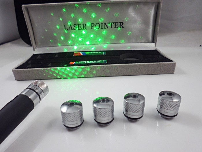 Wholesale Starry Sky 5 Pattern Heads Different Shape Beam 532nm Green