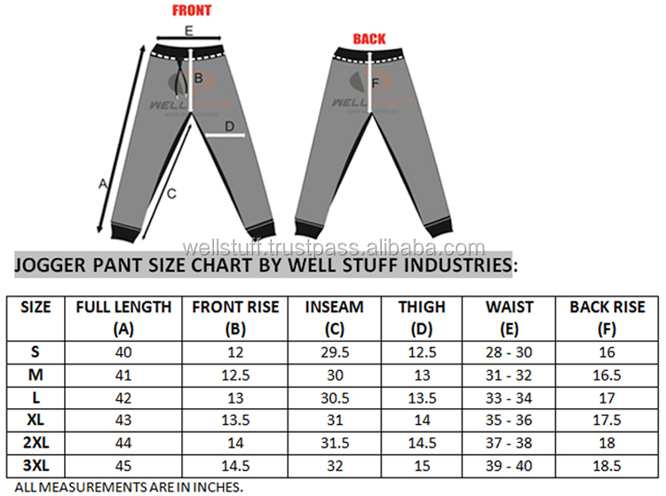 ralph lauren joggers size guide