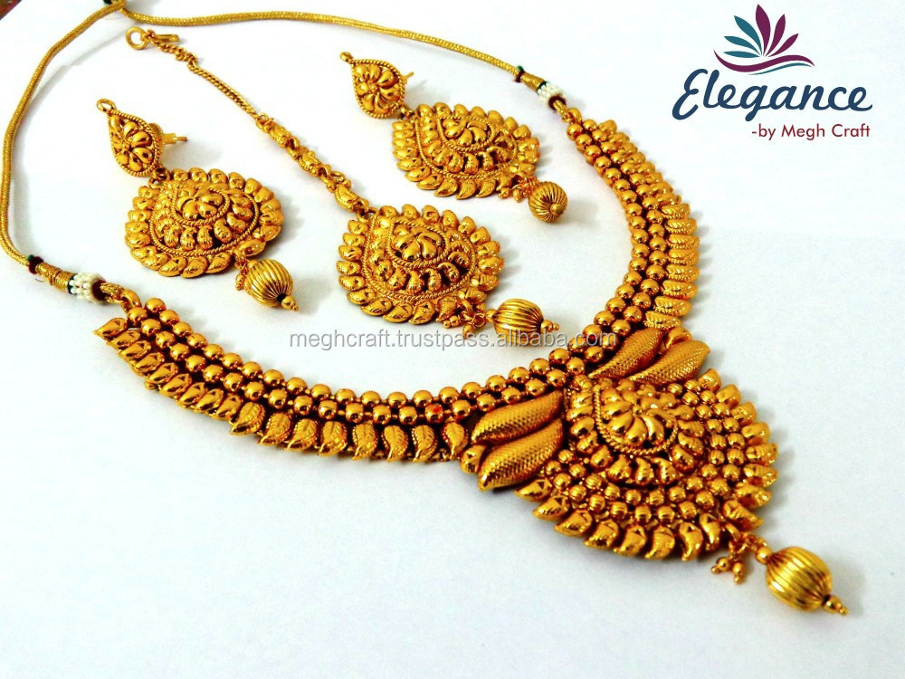 One Gram Gold Jewelry-south Indian Jewelry-kundan Polki Jewelry-indian 