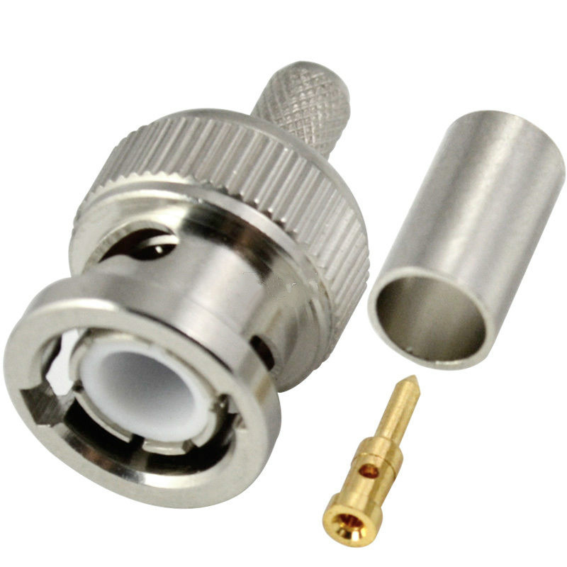 BNC male crimp connector for rg58 rg142 rg400 cable RF connector, View bnc crimp connector rg400
