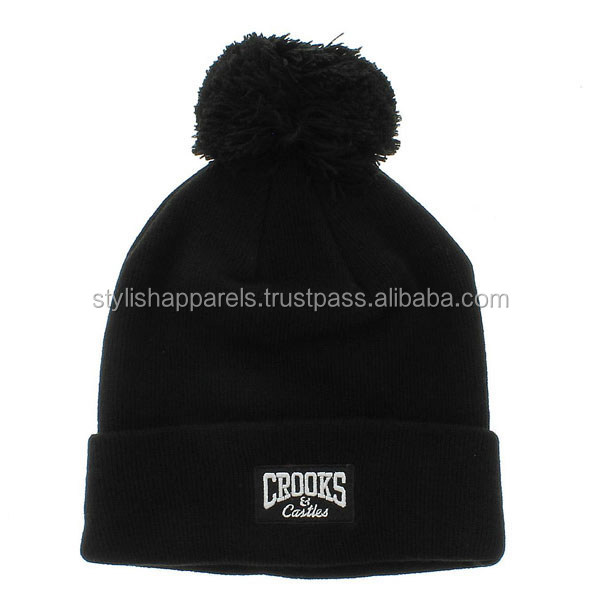 beanie  hat with embroidery logo cheap knit beanie  embroidery blank Cuff custom beanie  hat