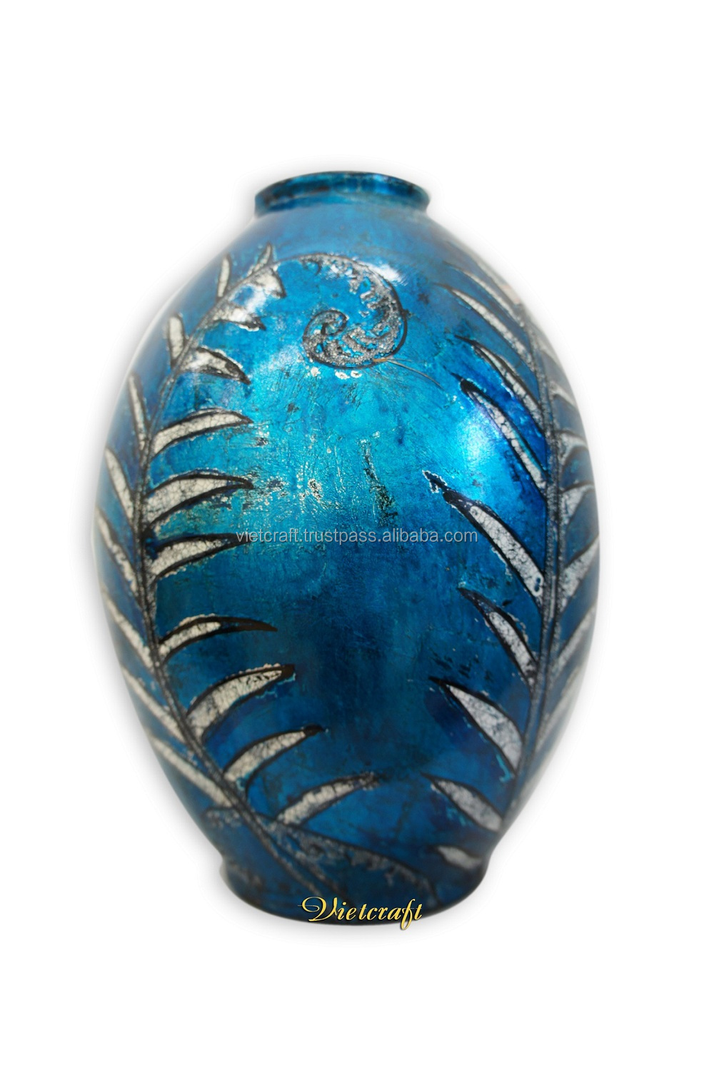 高- 品質で漆花瓶セラミックの組み合わせの貝殻と卵殻象眼細工アンティークデザイン-問屋・仕入れ・卸・卸売り