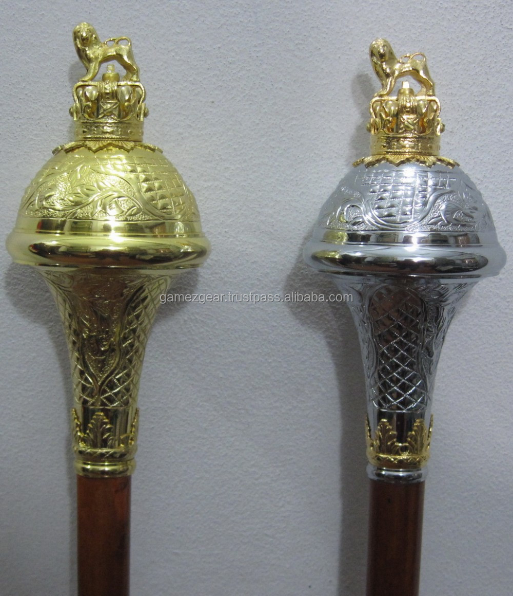 Drum Major Mace Pole Stick Malacca Cane Maces Buy Air Force Cadets