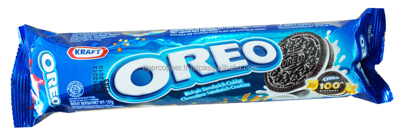 OREO CHOCOLATE SANDWICH COOKIES VANILA FLAVOR PACK 137GOREO CHOCOLATE BISCUITS/OREO BISCUIT/OREO COOKIES