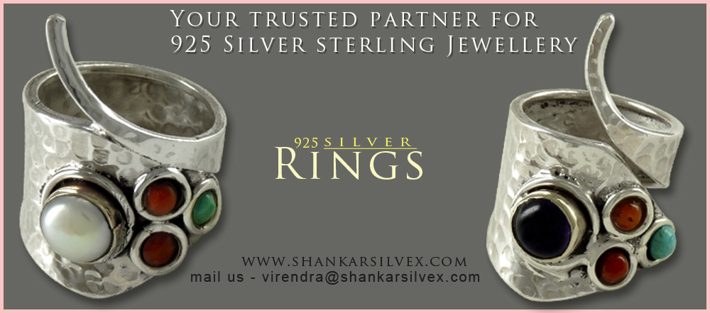 純銀製の宝石類/シルバージュエリー/インドのファッションシルバージュエリー問屋・仕入れ・卸・卸売り