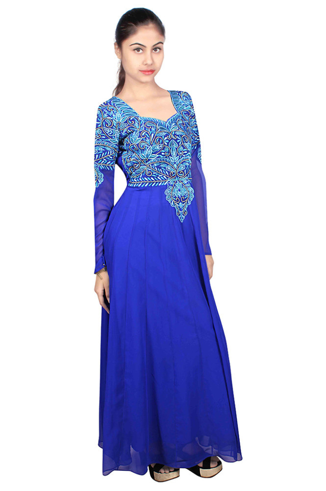 SEARCH AND BUY THIS PRODUCT Blue Long Party Wear Long Anarkali Dress - Buy Blue Long Party Wear