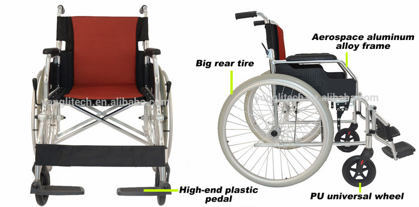 快適で経済ポータブル折り畳み式車椅子障害者仕入れ・メーカー・工場
