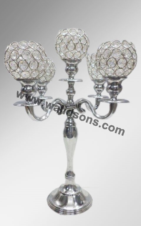 新しい形の水晶燭台の目玉の結婚式のパーティー装飾wajidsons法人仕入れ・メーカー・工場