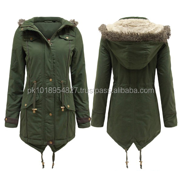 陸軍婦人良質の着心地の良いパーカコート冬用ジャケット仕入れ・メーカー・工場