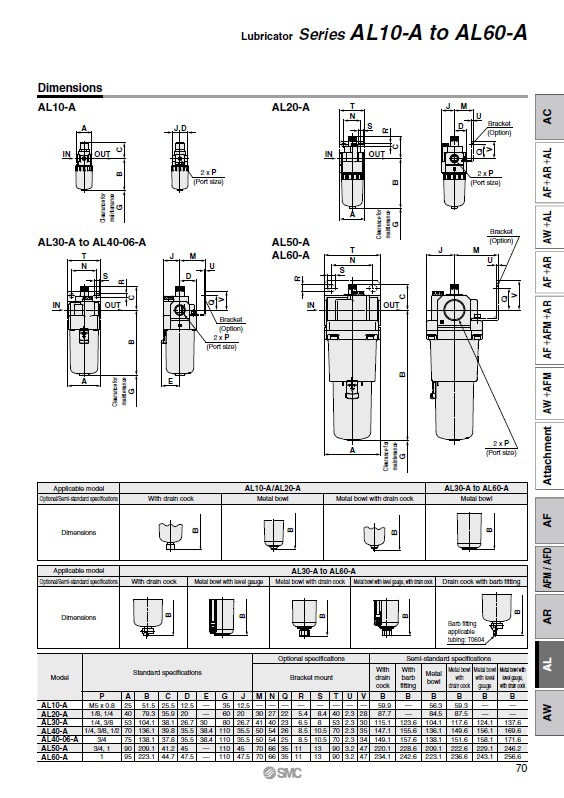 空気圧エアフィルターsmcスタイル・空気レギュレータ( aw4000)問屋・仕入れ・卸・卸売り