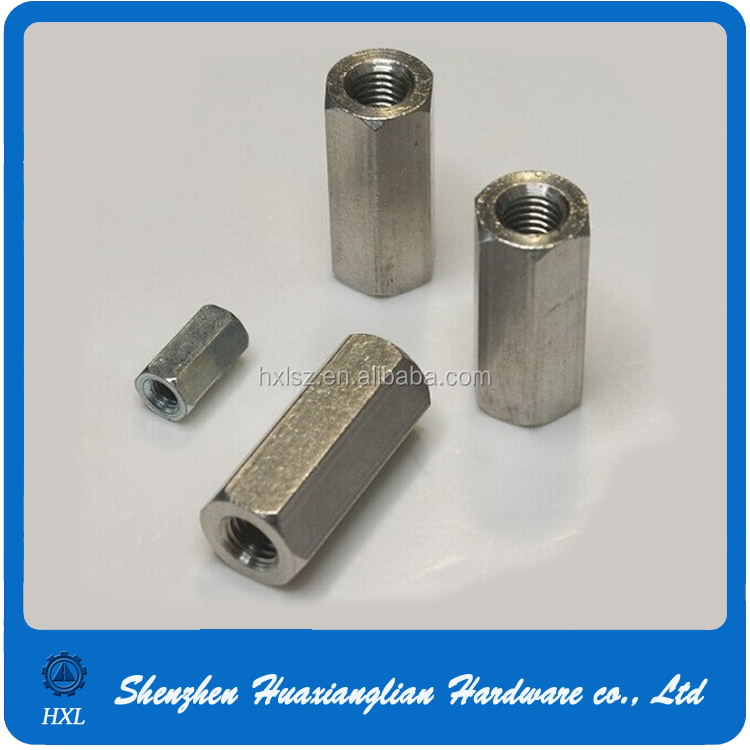 A2 Stainless Steel Threaded Sleeve Rod Bar Stud Round Connector Nut