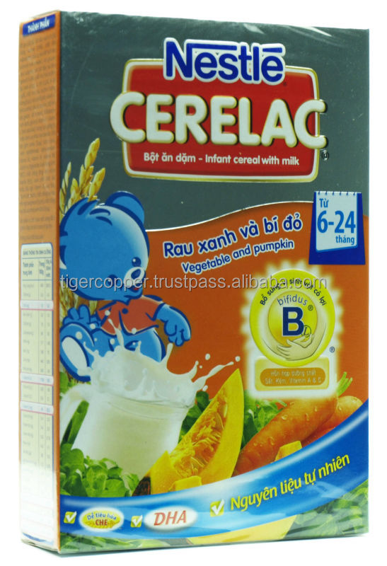 NESTLE CERELAC VEGETABLE AND PUMPKIN INFANT CEREAL WITH MILK BOX 200G Packing: 24 boxes * carton
