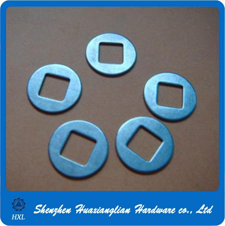 Aluminum / Steel Galvanized Square Hole Flat Washer With High Precise