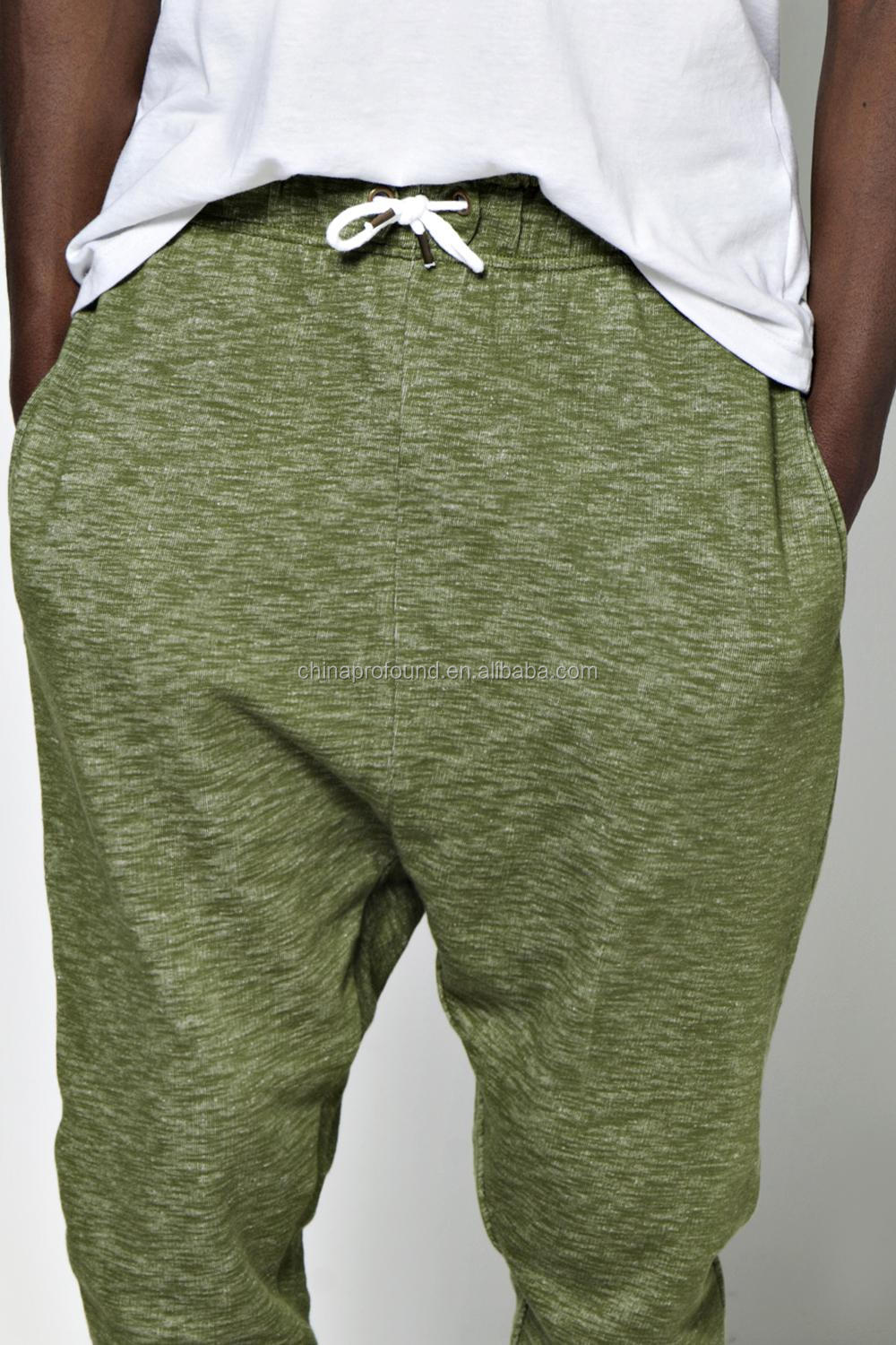 フレンチテリーパンツカスタム緑ジョガー/カスタムスペース染め綿の男性用長ズボン仕入れ・メーカー・工場