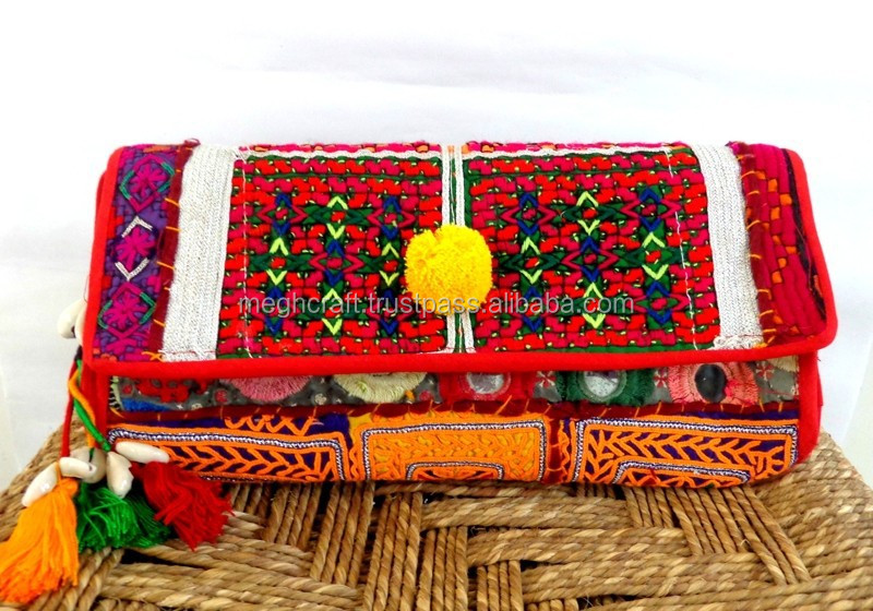 Tablet Clutch Pursewholesale Kutchi Hand Embroidered Clutch Purse