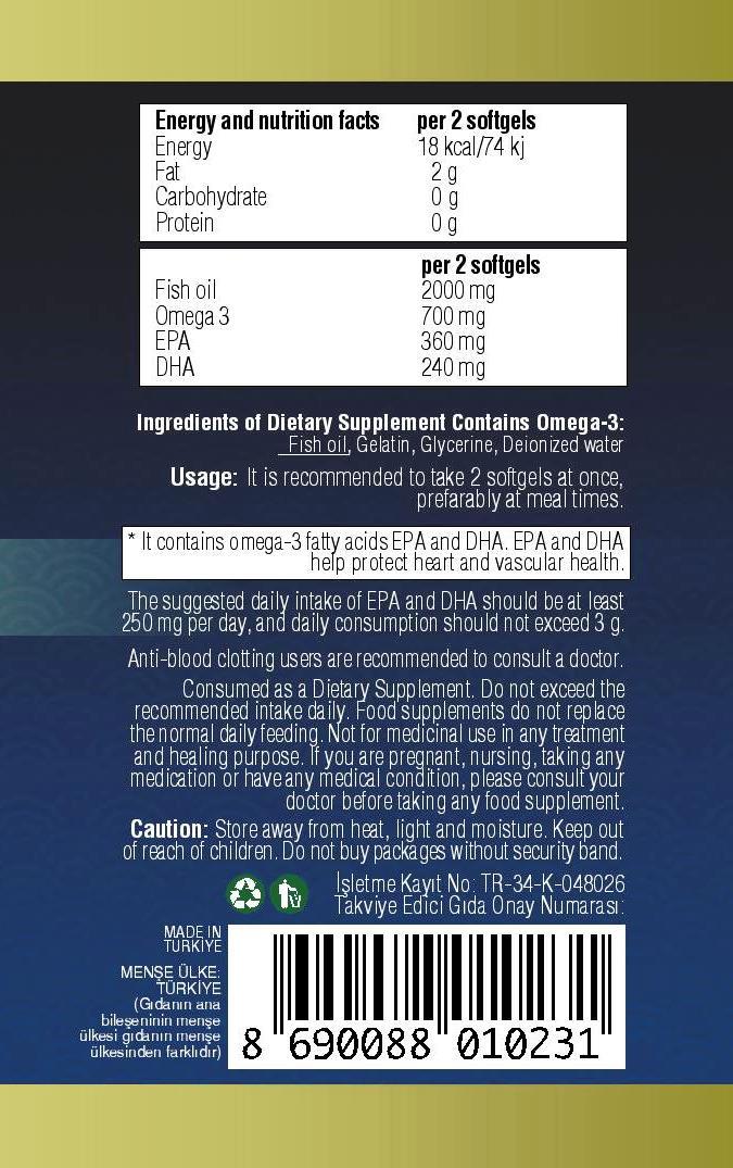 Omega3 1000mg x 200 Ingredients