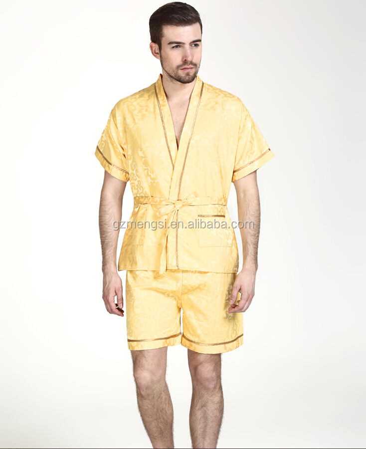 黄色の綿のバスローブホテル/ホテルパジャマ/男性のためのナイトローブ仕入れ・メーカー・工場