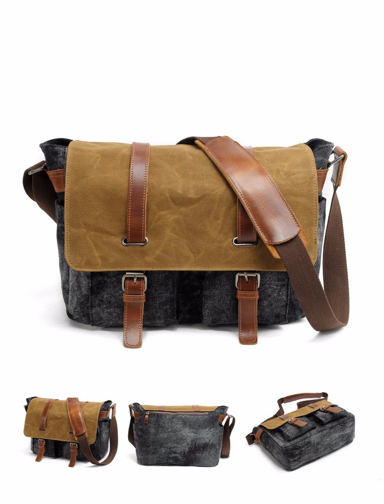 waxed canvas DSLR camera messenger bag (7).jpg
