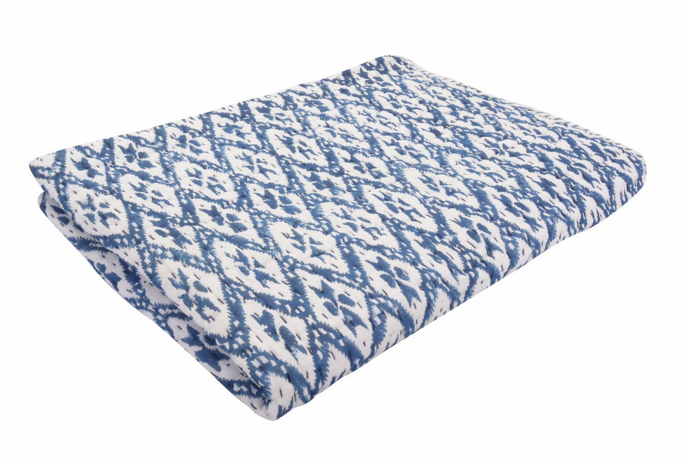 インドの手作りイカットカンタベビーキルト綿ハンドブロックプリント寝具エスニック保育園毛布投げる仕入れ・メーカー・工場